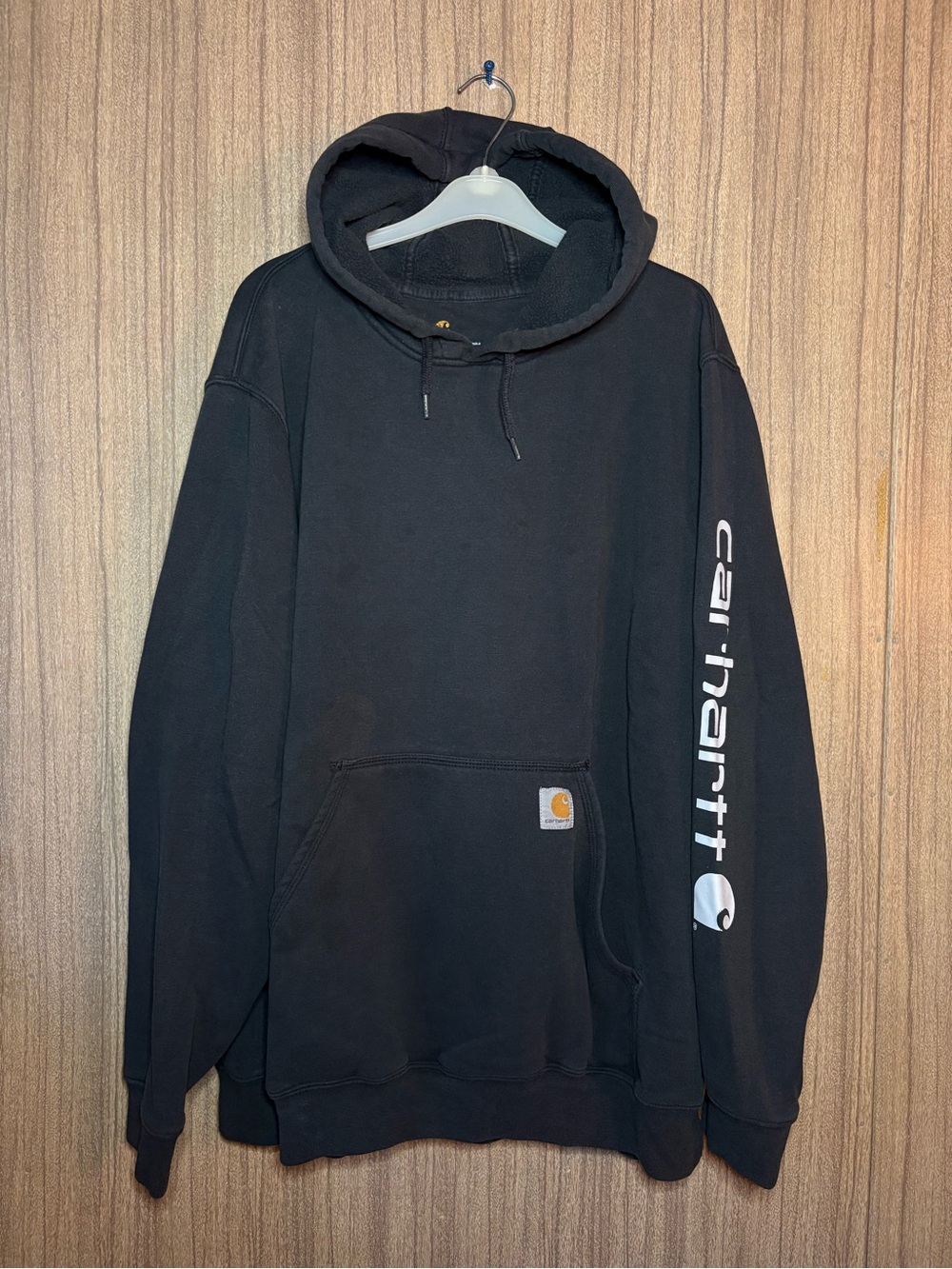 Carhartt Black Crewneck Hoodie with Sleeve Logo